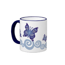Butterflies in Flight mugs by lunagraphica Butterflies in Flight mugs
