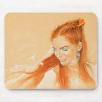 Butterflies in her hair Fantasy Art Mousepad mousepads