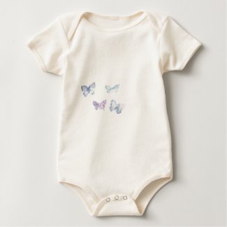 'Butterflies' Infant All-in-One 'Creeper' shirt