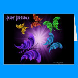 Butterflies Journey II Happy Birthday Card cards