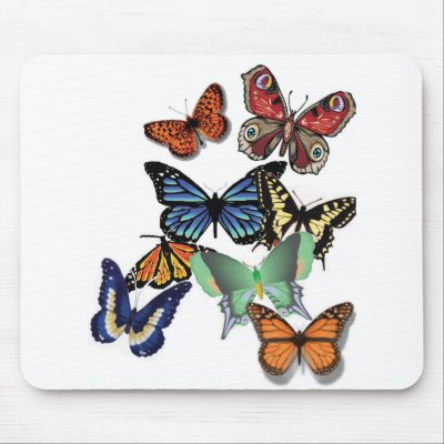 Butterflies Mouse Pads by cathye421
