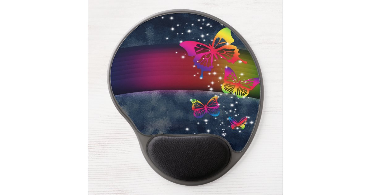 Butterflies n Rainbows Gel Mouse Pad Zazzle