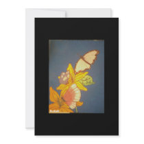 Butterflies on lilies personalized announcement