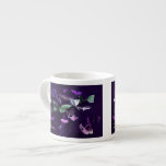 Butterflies On Purple Espresso Cups