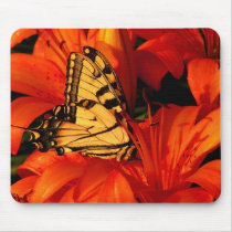 Butterflies on Tiger Lilies mousepads by kahmier Butterflies on Tiger Lilies mousepads