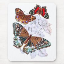 Butterflies - Orange and Brown Mouse Mats