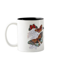 Butterflies - Orange and Brown mugs