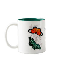 Butterflies - Orange and Green mugs