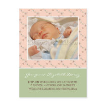 Butterflies Pink • Baby Announcement postcards