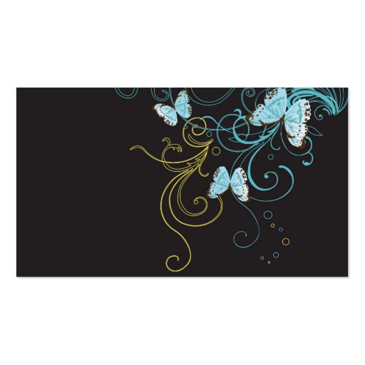 Butterflies Profile Card Business Card Templates (front side)