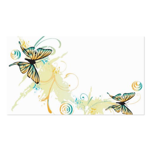Butterflies Profile Card Business Card Templates (back side)