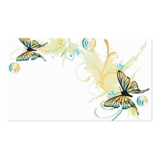 Butterflies Profile Card Business Card Templates (front side)