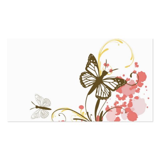 Butterflies Profile Card Business Cards (front side)