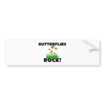 Butterflies Rock bumper stickers by AnimalShirts Butterflies Rock bumper stickers