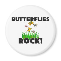 Butterflies Rock magnets