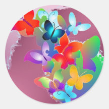 Butterflies Round Sticker