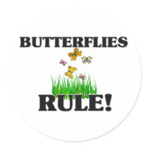 BUTTERFLIES Rule! stickers by AnimalShirts BUTTERFLIES Rule! stickers