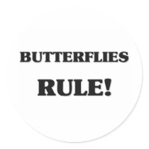 Butterflies Rule stickers by AnimalShirts Butterflies Rule stickers