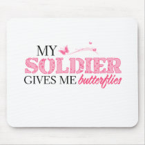Butterflies Soldier Mouse Pads
