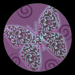 Butterflies Swirl Purple and Teal