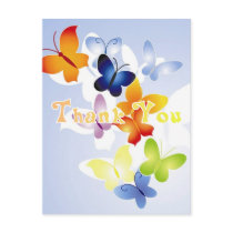 Butterflies Thank You Note postcards