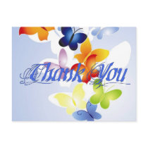 Butterflies Thank You Note postcards