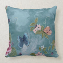 Butterflies Throw Pillow pillows
