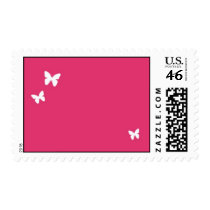 Butterflies (white/fuchsia) stamps