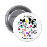 Butterflies with puzzle pieces button