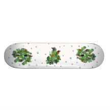 Butterflies with sheets, rain drop, beads skate deck