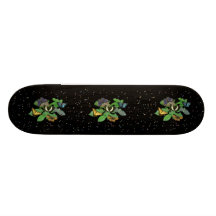 Butterflies with sheets, rain drop, stars skateboard deck