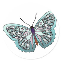 Butterfly - 24 round sticker