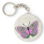 Butterfly - 33 - Pink and Green keychains