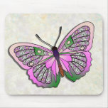 Butterfly - 33 - Pink and Green mousepads