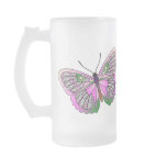 Butterfly - 33 - Pink and Green mugs