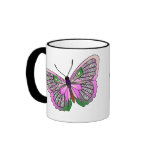 Butterfly - 33 - Pink and Green mugs