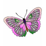 Butterfly - 33 - Pink and Green t-shirts