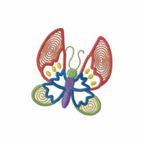 Butterfly Accent embroidered shirts