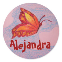 butterfly, Alejandra name Stickers