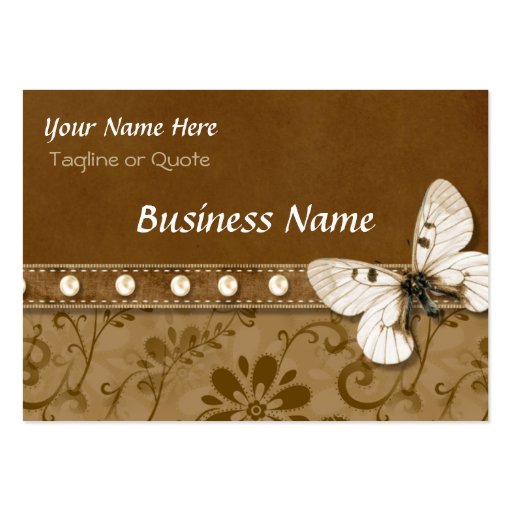 Butterfly and Beads Business Cards (front side)