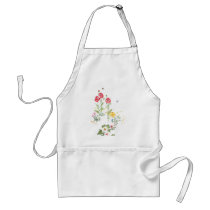 Butterfly and Bee in the Poppy Garden aprons by pinkalmond Butterfly and Bee in the Poppy Garden aprons