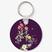 Butterfly and Bee in the Poppy Garden keychains by pinkalmond Butterfly and Bee in the Poppy Garden keychains