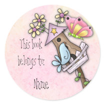 Butterfly and bird meeting at the birdhouse stickers by Butterfly_Shop Butterfly and bird meeting at the birdhouse stickers