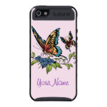 Butterfly and Butterflies customizable bg color iPhone 5 Cases
