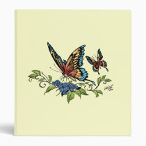 butterfly, butterflies, flowers, al rio, nature, animals, Binder with custom graphic design
