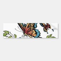 butterfly, butterflies, flowers, al rio, nature, animals, Bumper Sticker with custom graphic design