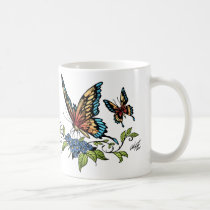 butterfly, butterflies, flowers, al rio, nature, animals, Mug with custom graphic design