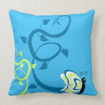 Butterfly and Floral Graphics Throw Pillows