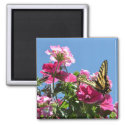 Butterfly and Flowers magnet