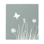 Butterfly and flowers meadow memo pads